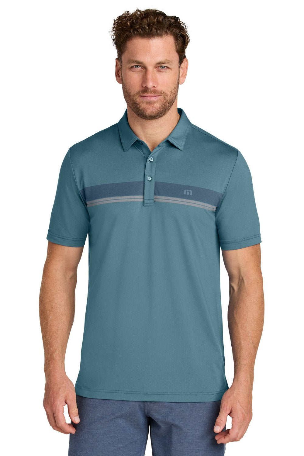 TravisMathew Men's Glenview Stripe Polo TMA41462 Corporate Apparel Shirts & Tops
