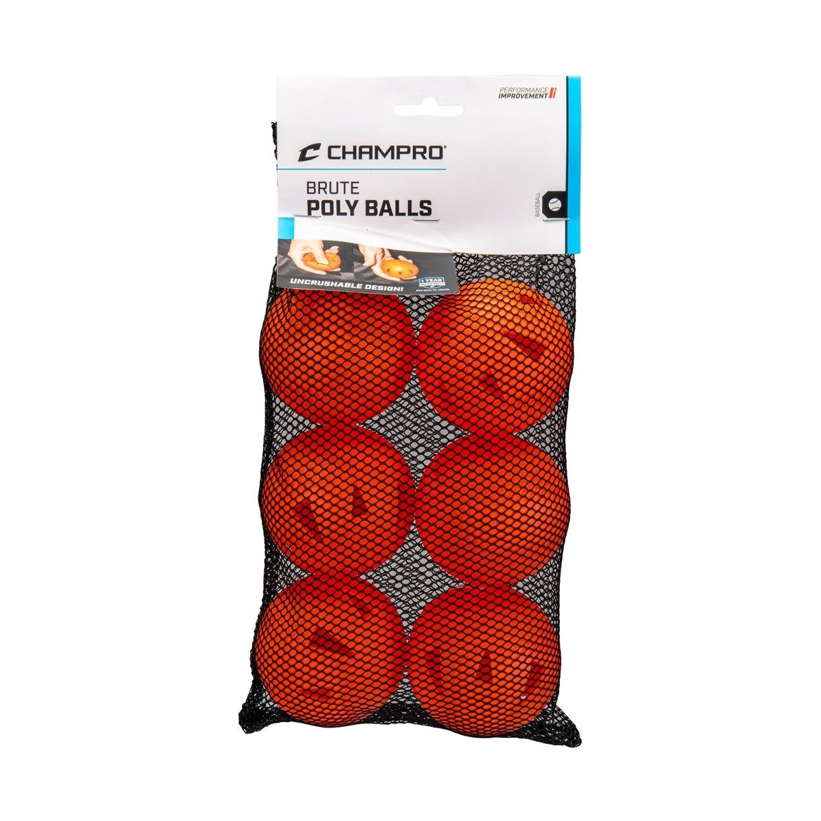 Champro Brute 6 Pack Training Poly Balls