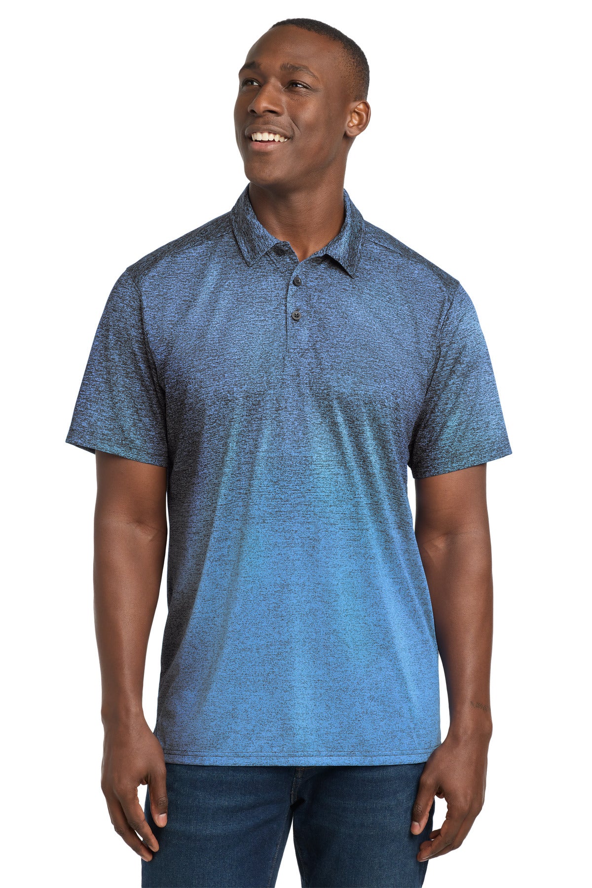 Sport-Tek Men's Ombre Heather Polo