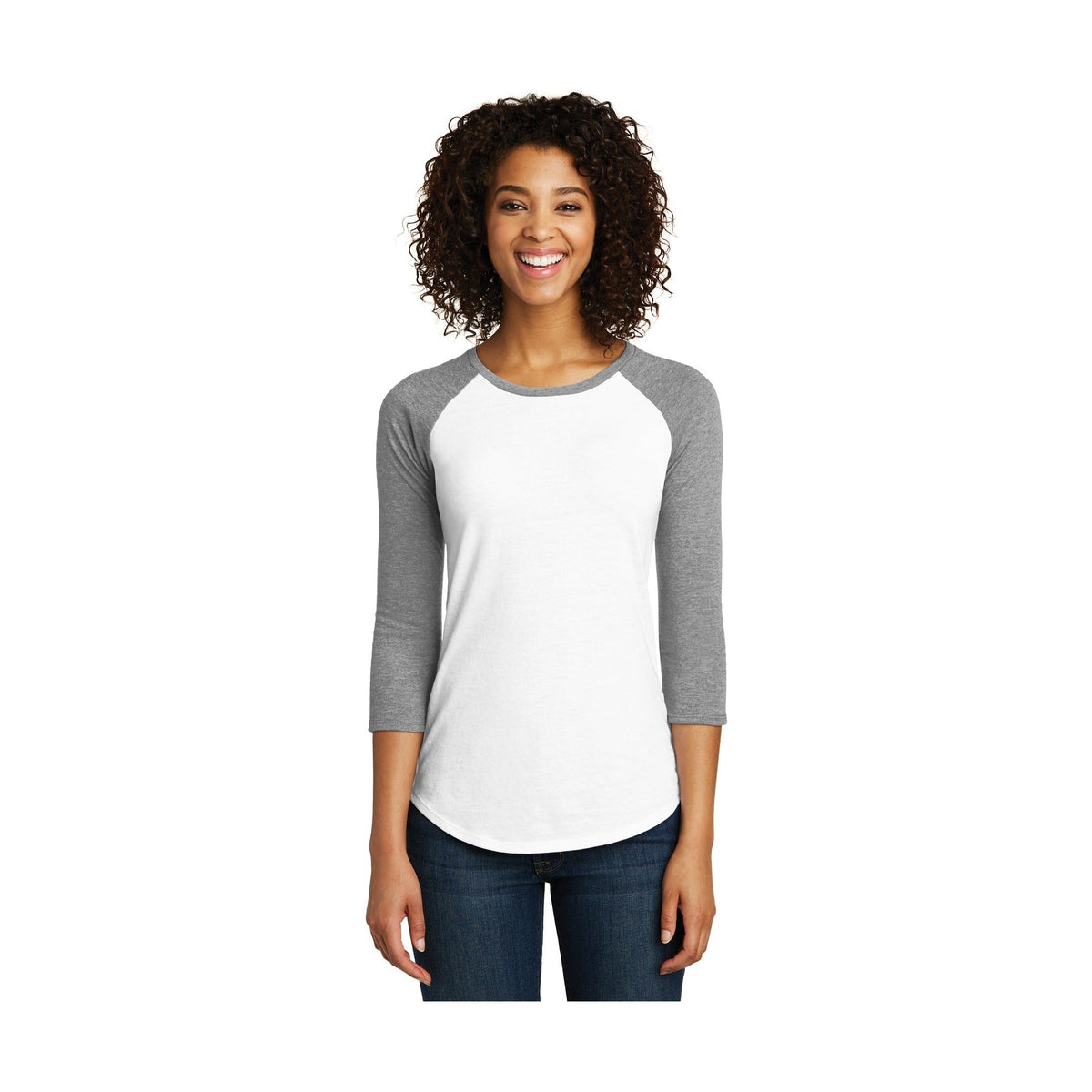 District Women's Fitted Very Important Tee 3/4-Sleeve Raglan