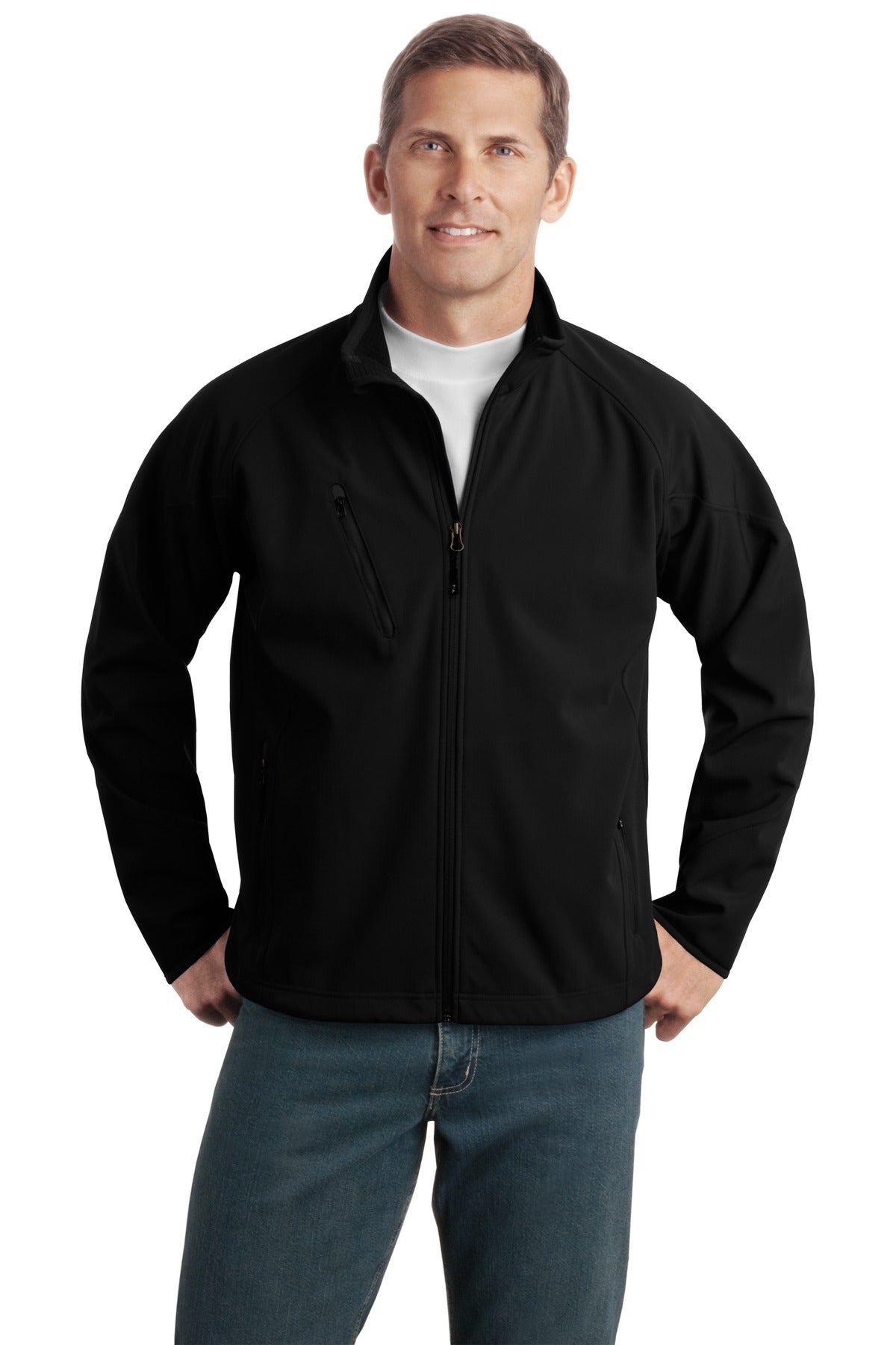 Port Authority Men's Tall Textured Soft Shell Jacket