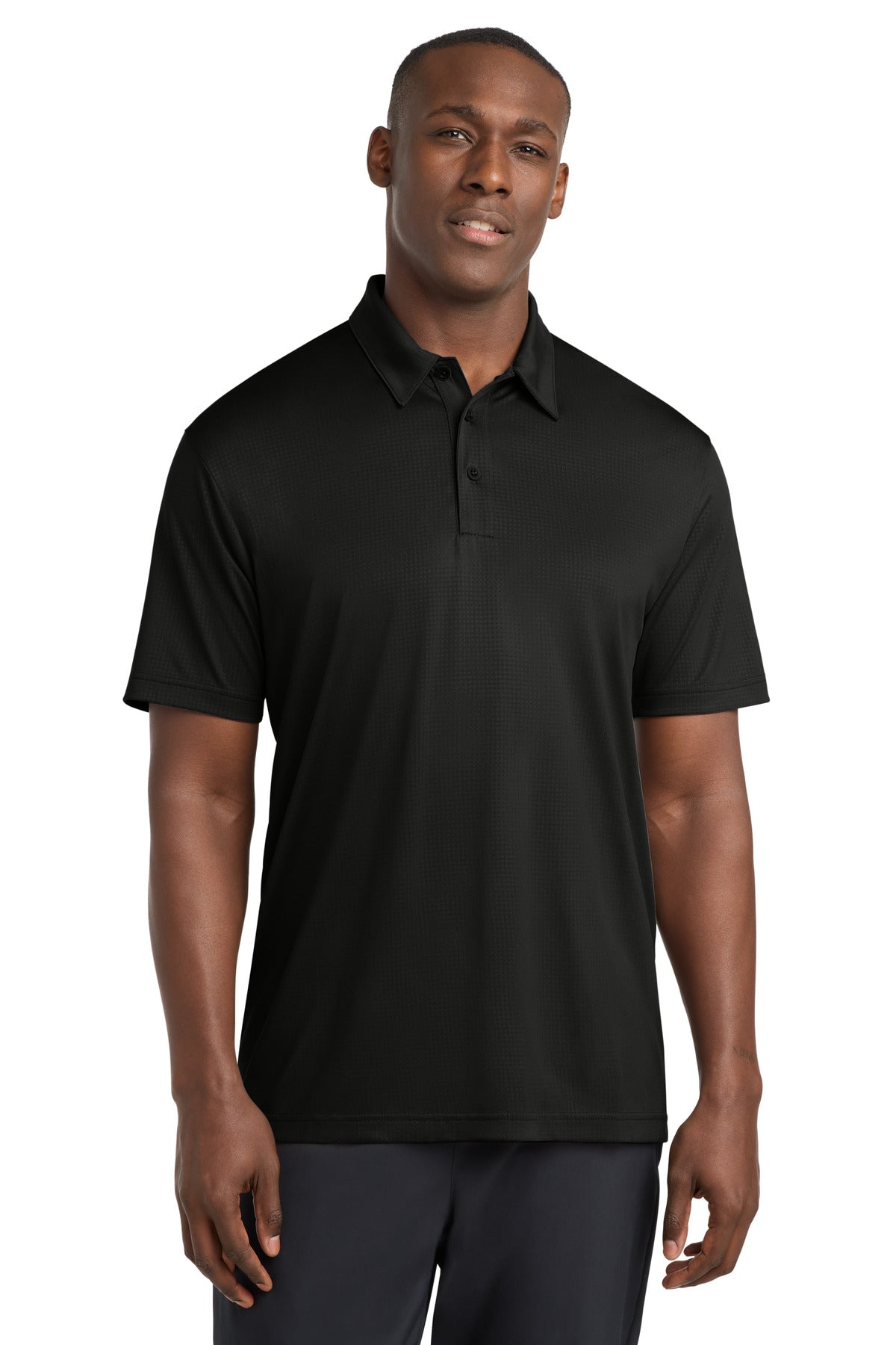 Sport-Tek Men's Embossed PosiCharge Tough Polo