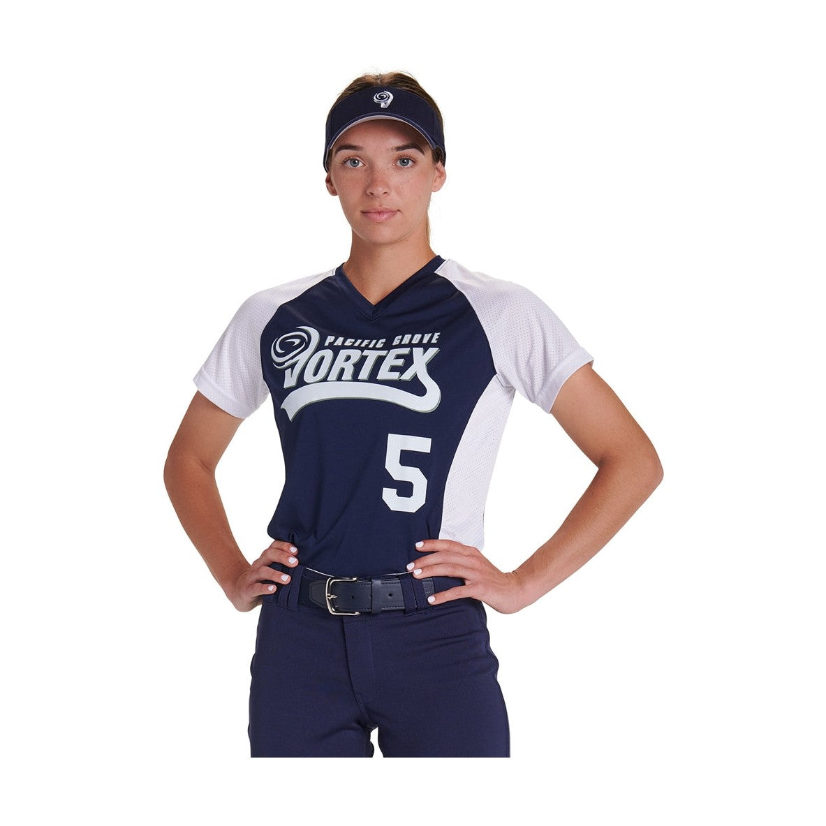 Champro Girl's Infinite V-Neck Short Sleeve Softball Jersey