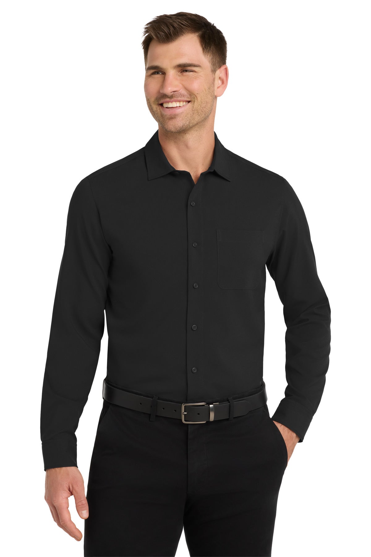 Port Authority Men's Long Sleeve Performance Staff Shirt W401
