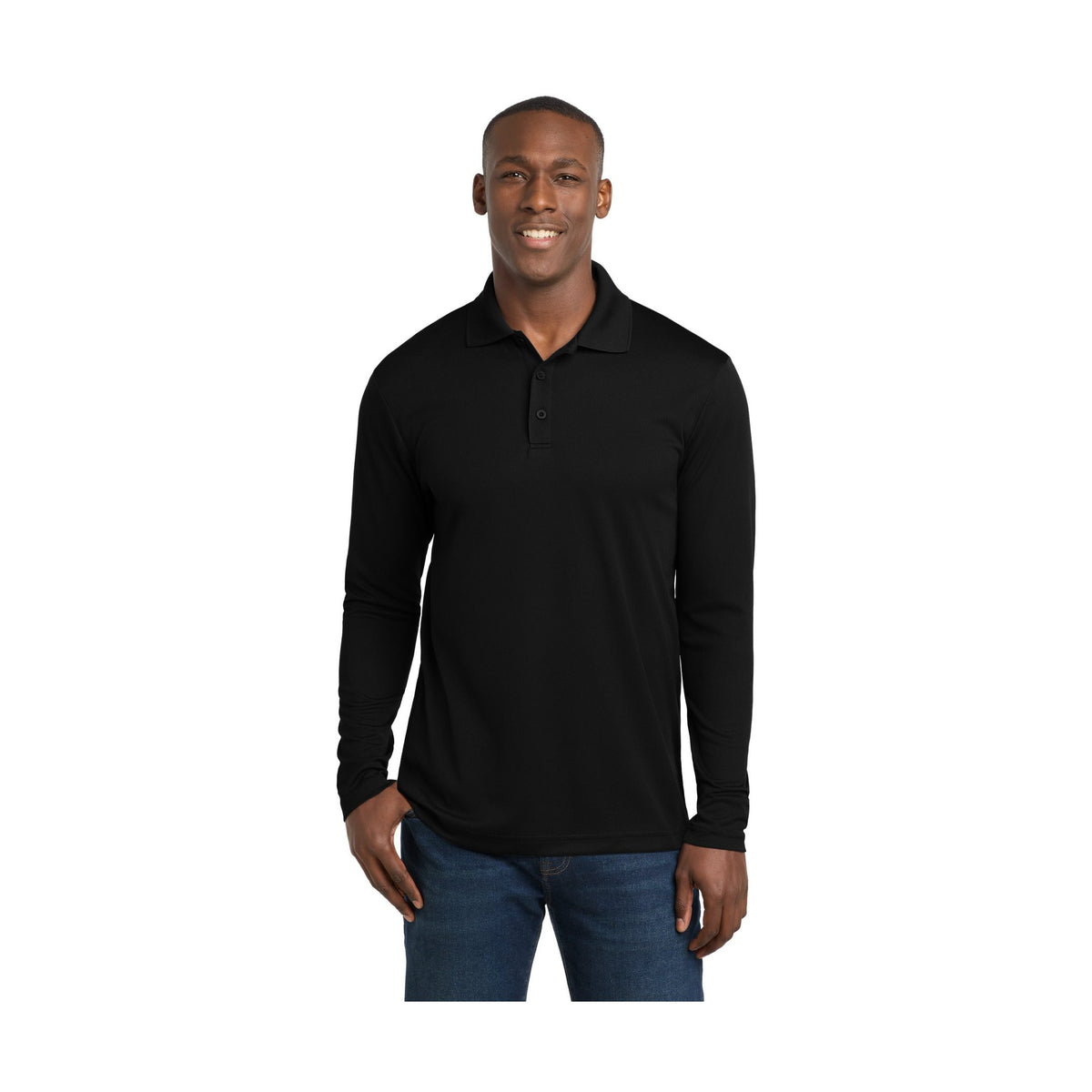 Sport-Tek Men's PosiCharge RacerMesh Long Sleeve Polo