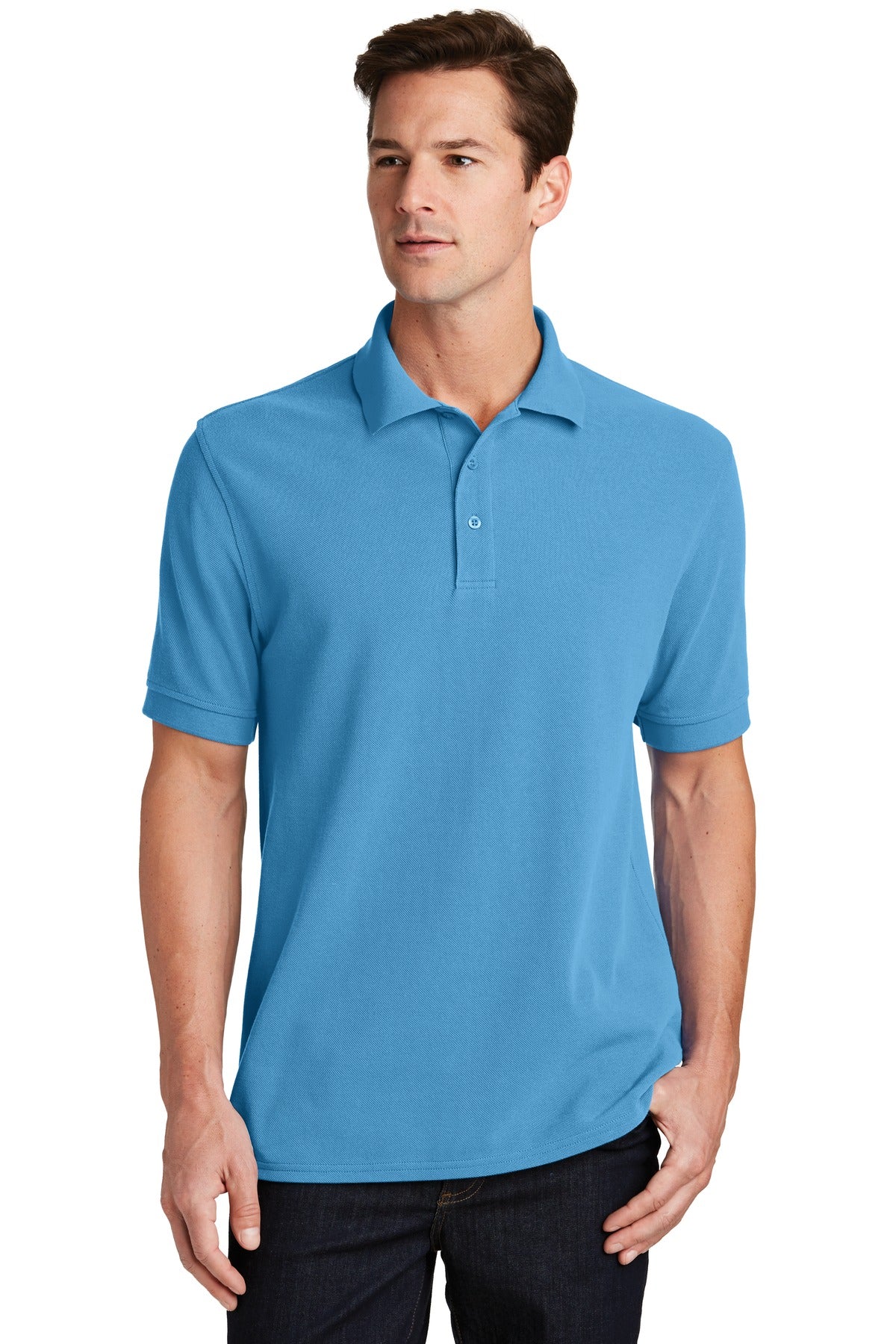 Port & Co Men's Combed Ring Spun Pique Polo