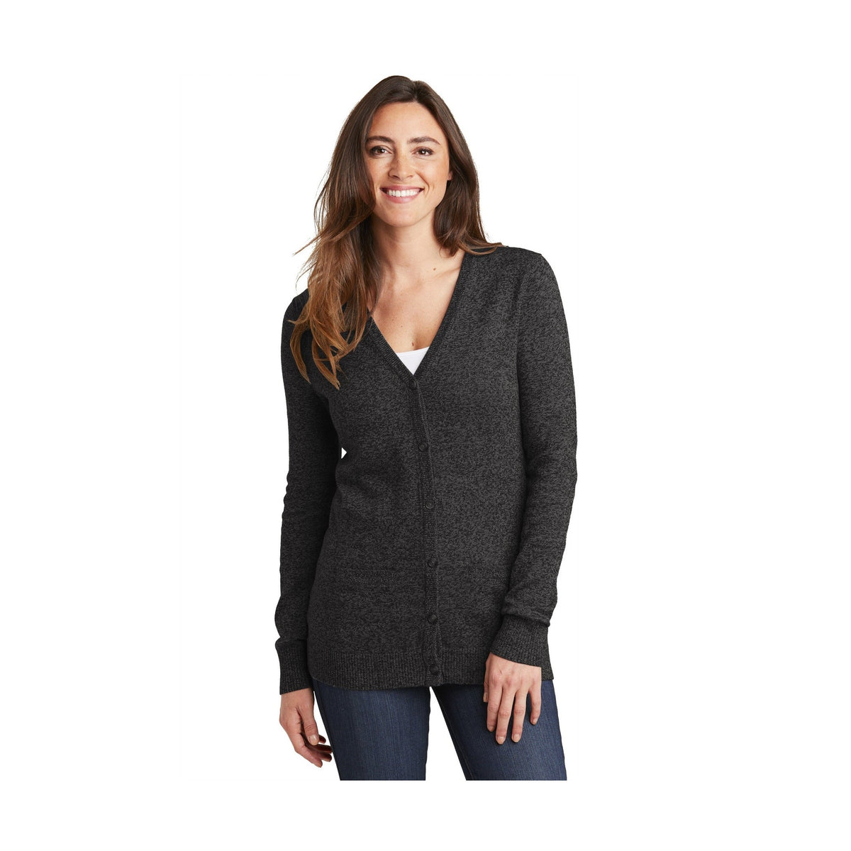 Port Authority Women's Marled Cardigan Sweater