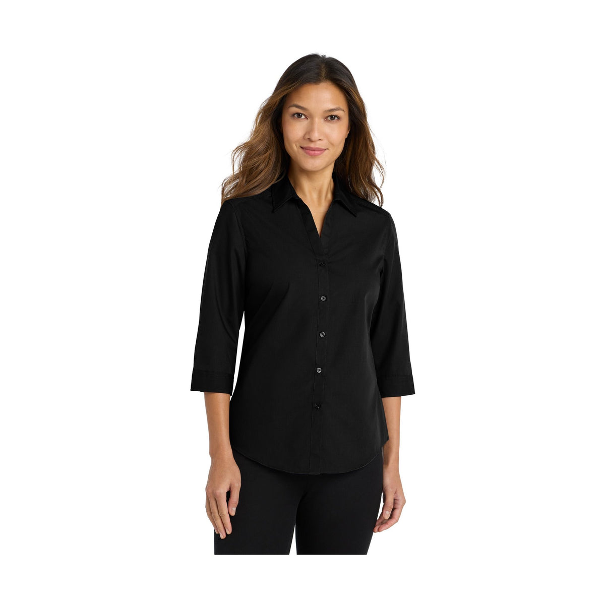 Port Authority Women's 3/4-Sleeve Carefree Poplin Shirt