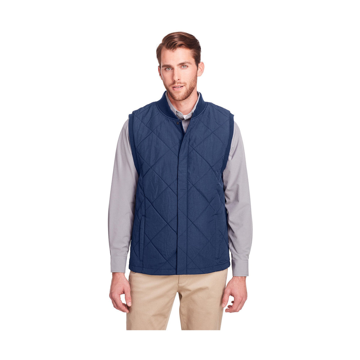 UltraClub Men's Dawson Quilted Hiking Vest