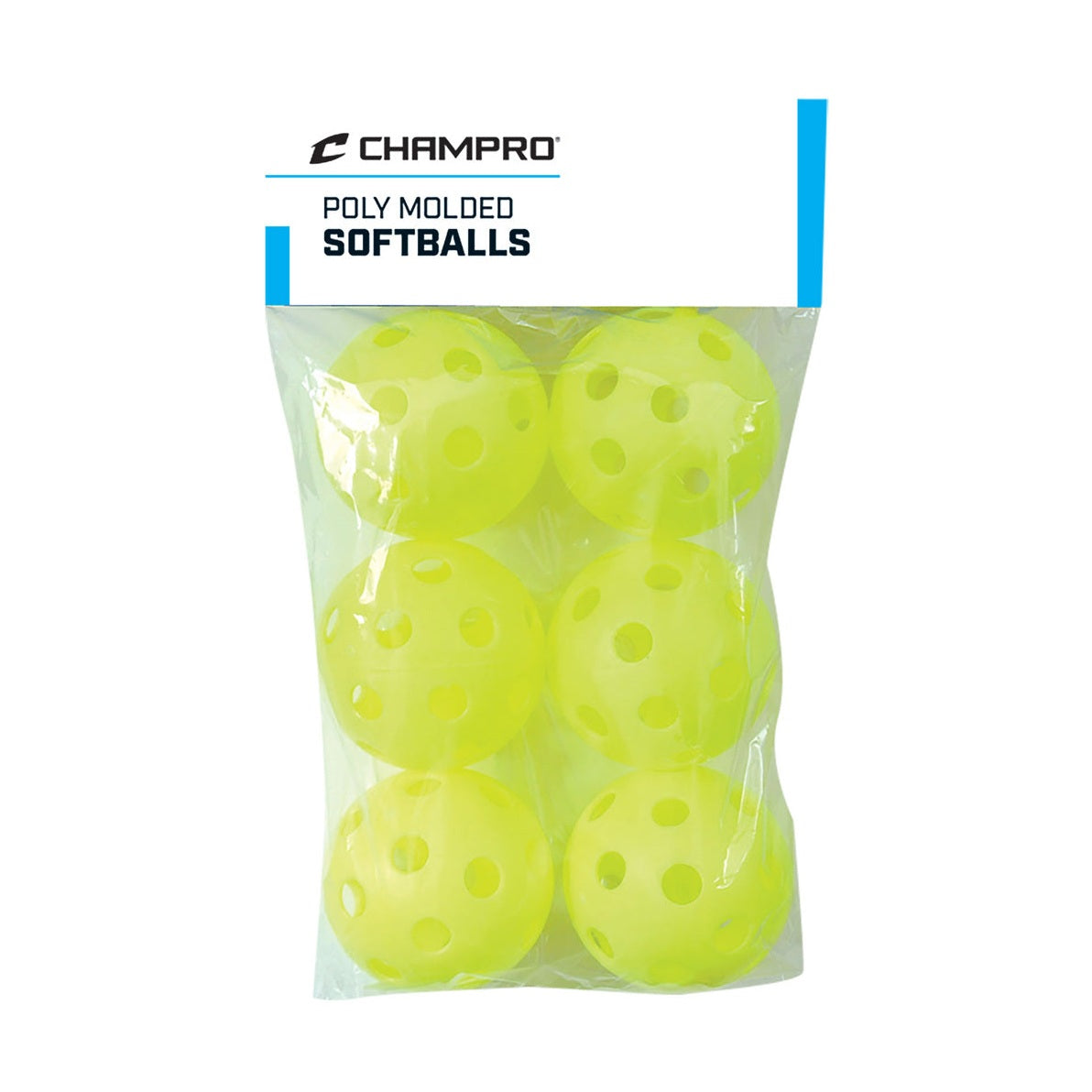 Champro 6 Pack 12" Poly Softball Balls