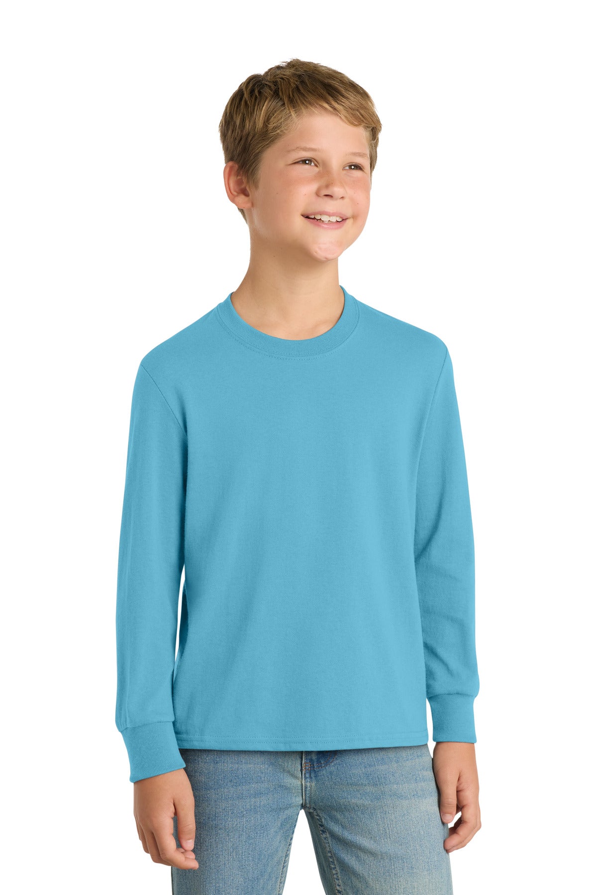 Port & Co Youth Long Sleeve Core Cotton Tee