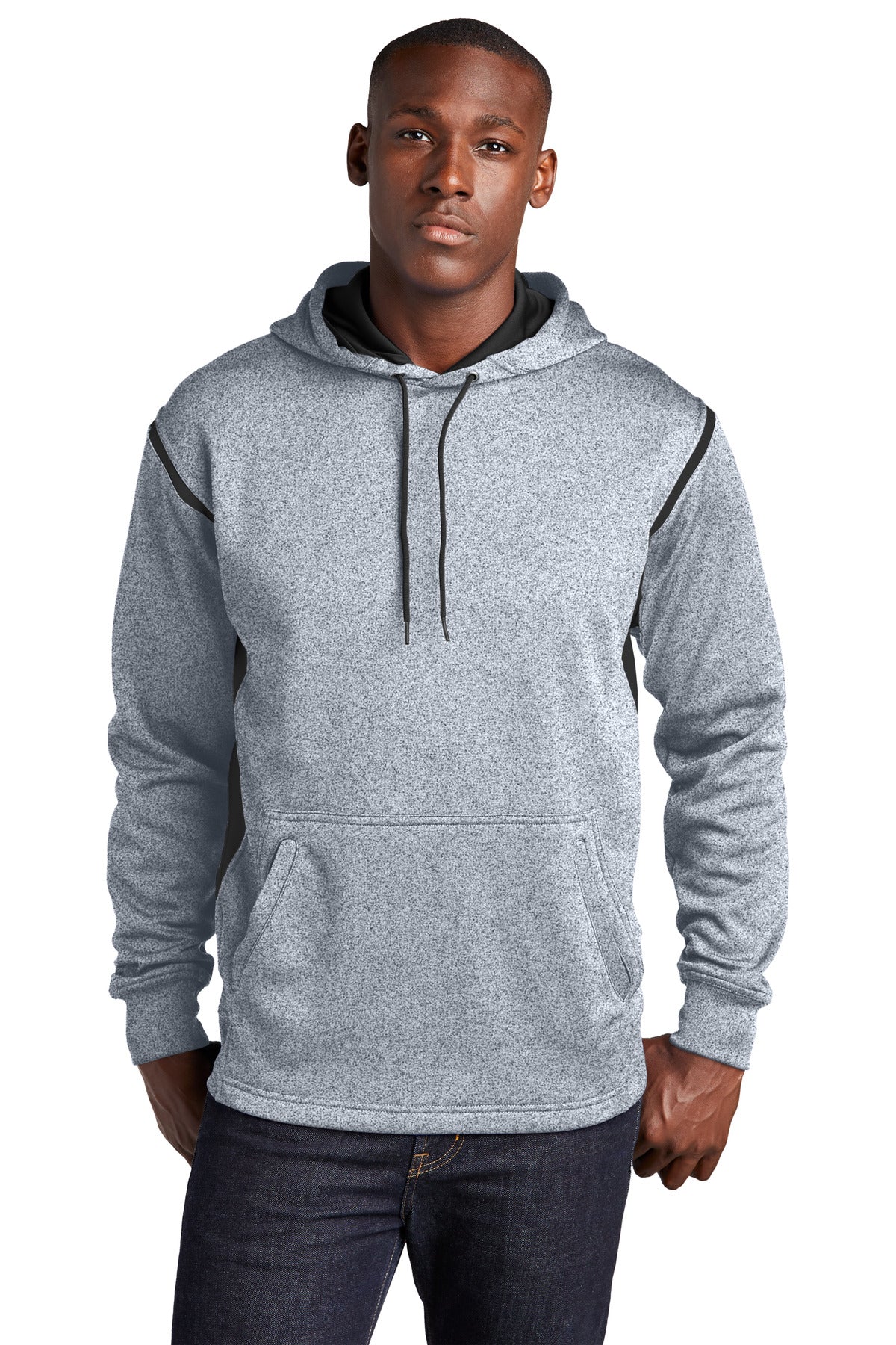 Sport-Tek Men's Tech Fleece Colorblock Hooded Sweatshirt