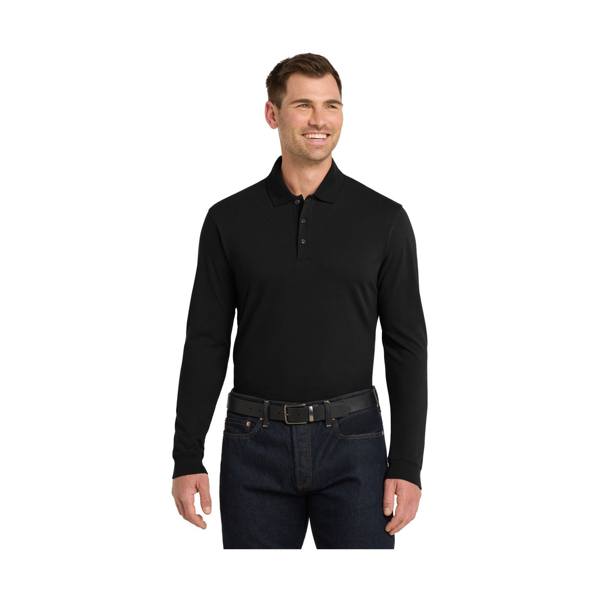 Port Authority Men's EZCotton Long Sleeve Polo