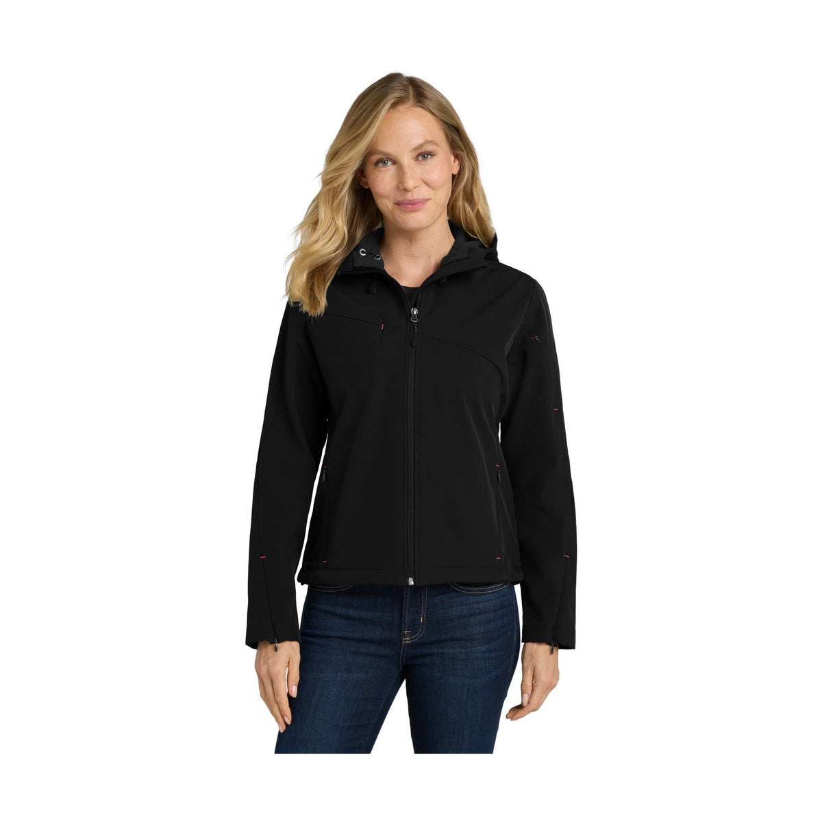 Port Authority Women's Textured Hooded Soft Shell Jacket