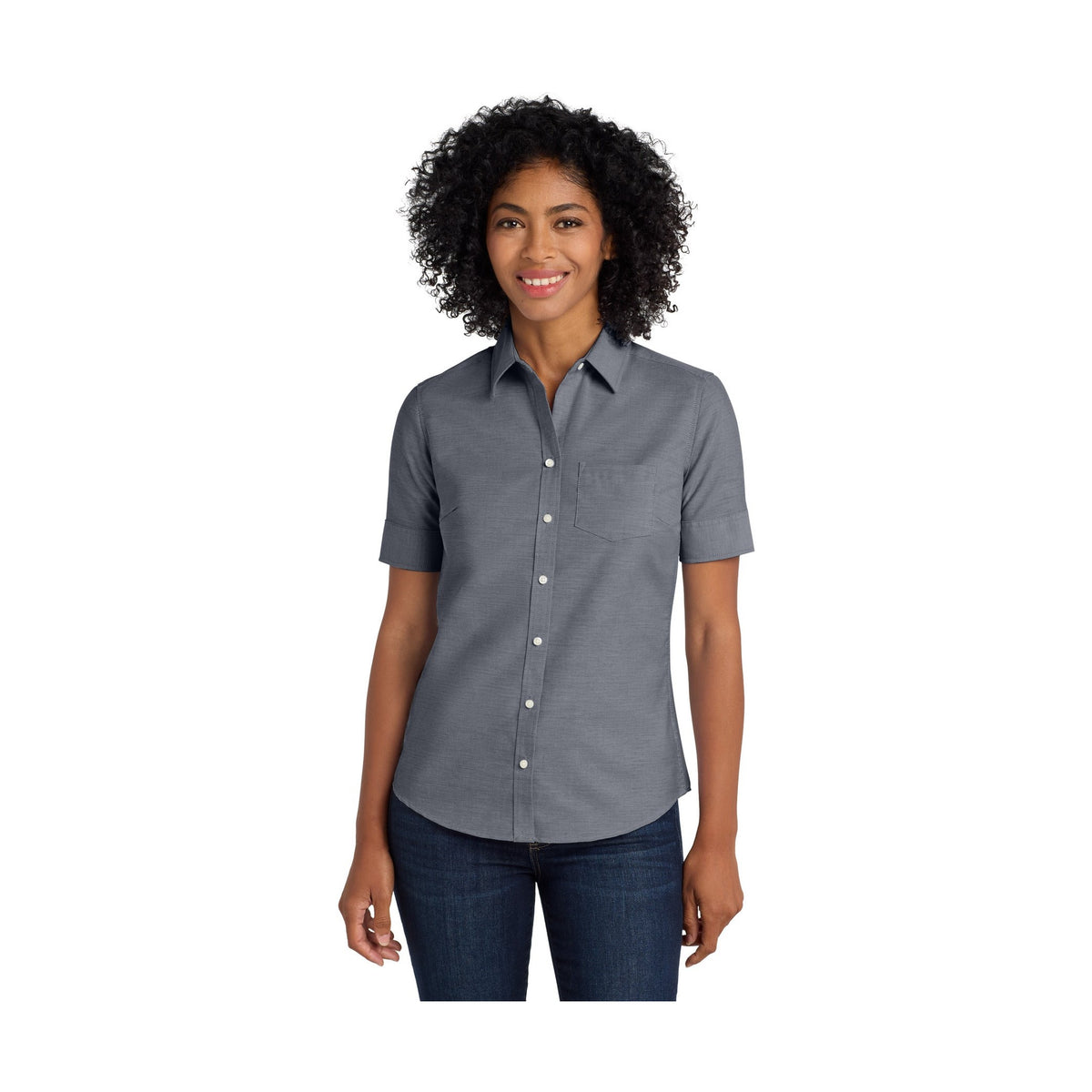 Port Authority Women's Short Sleeve SuperPro Oxford Shirt