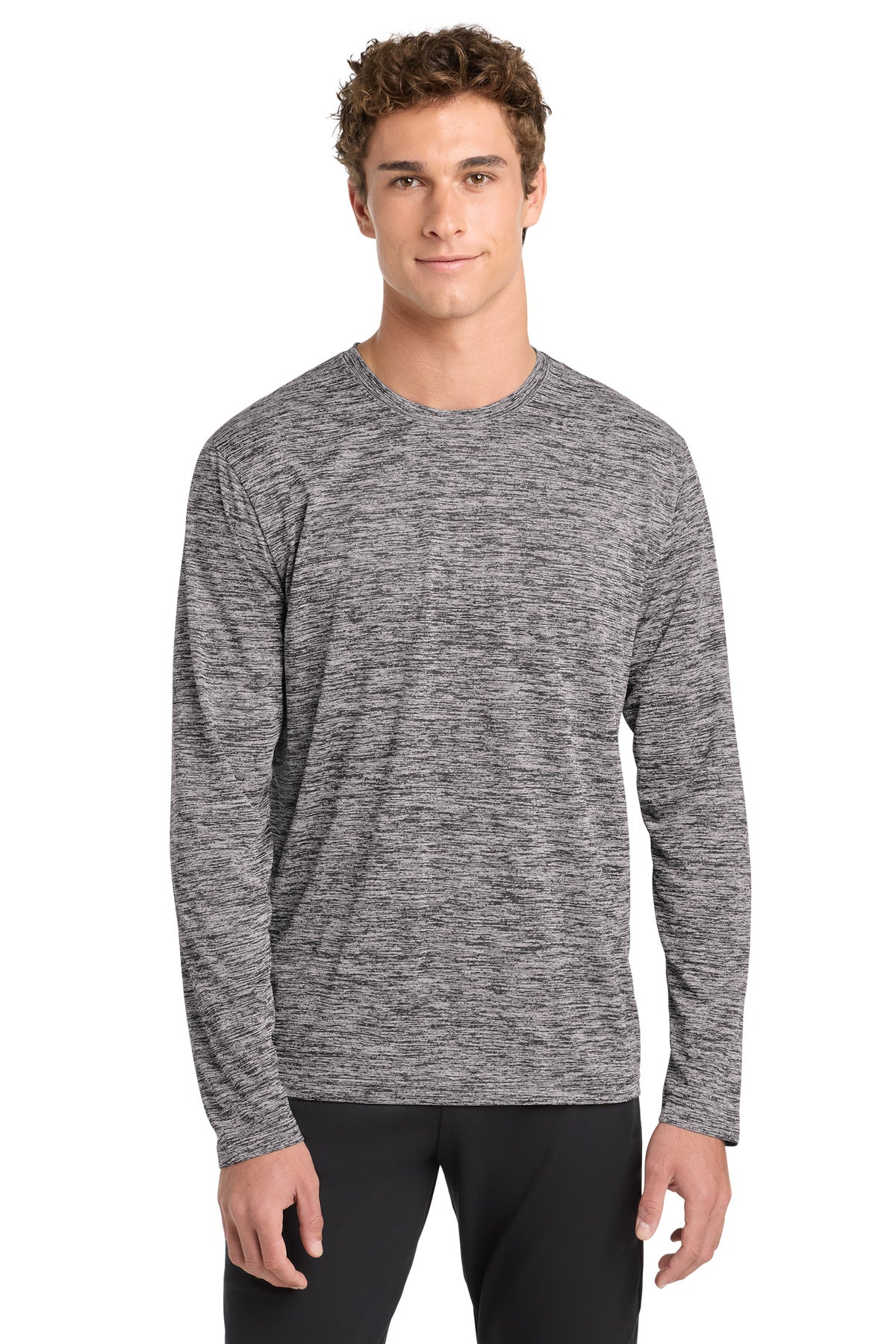 Sport-Tek Men's PosiCharge Long Sleeve Electric Heather Tee