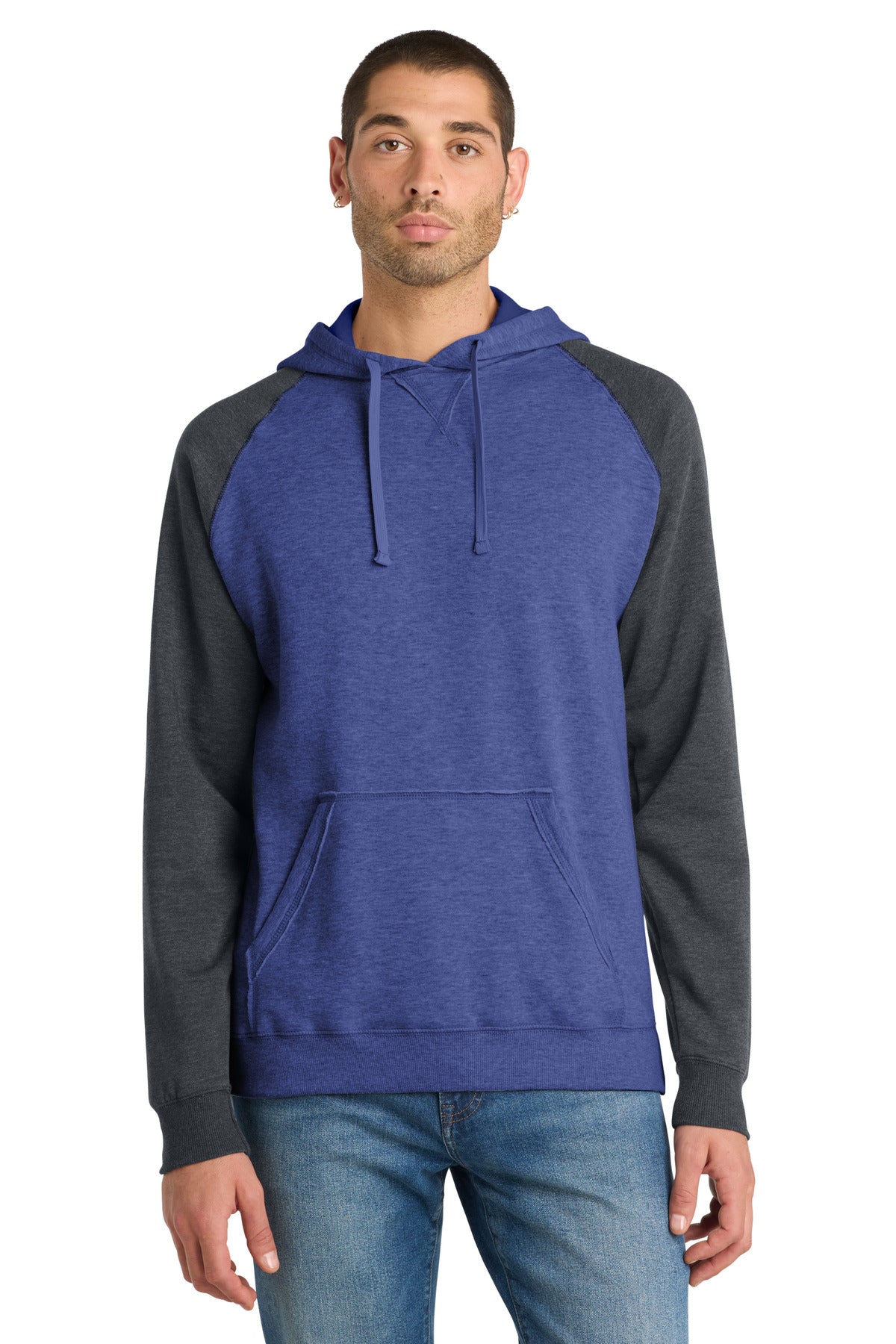 District Men's Lightweight Fleece Raglan Hoodie