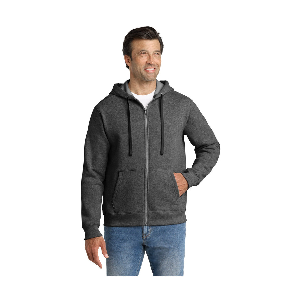Volunteer Knitwear Men's Chore Fleece Full-Zip Hoodie VL130ZH