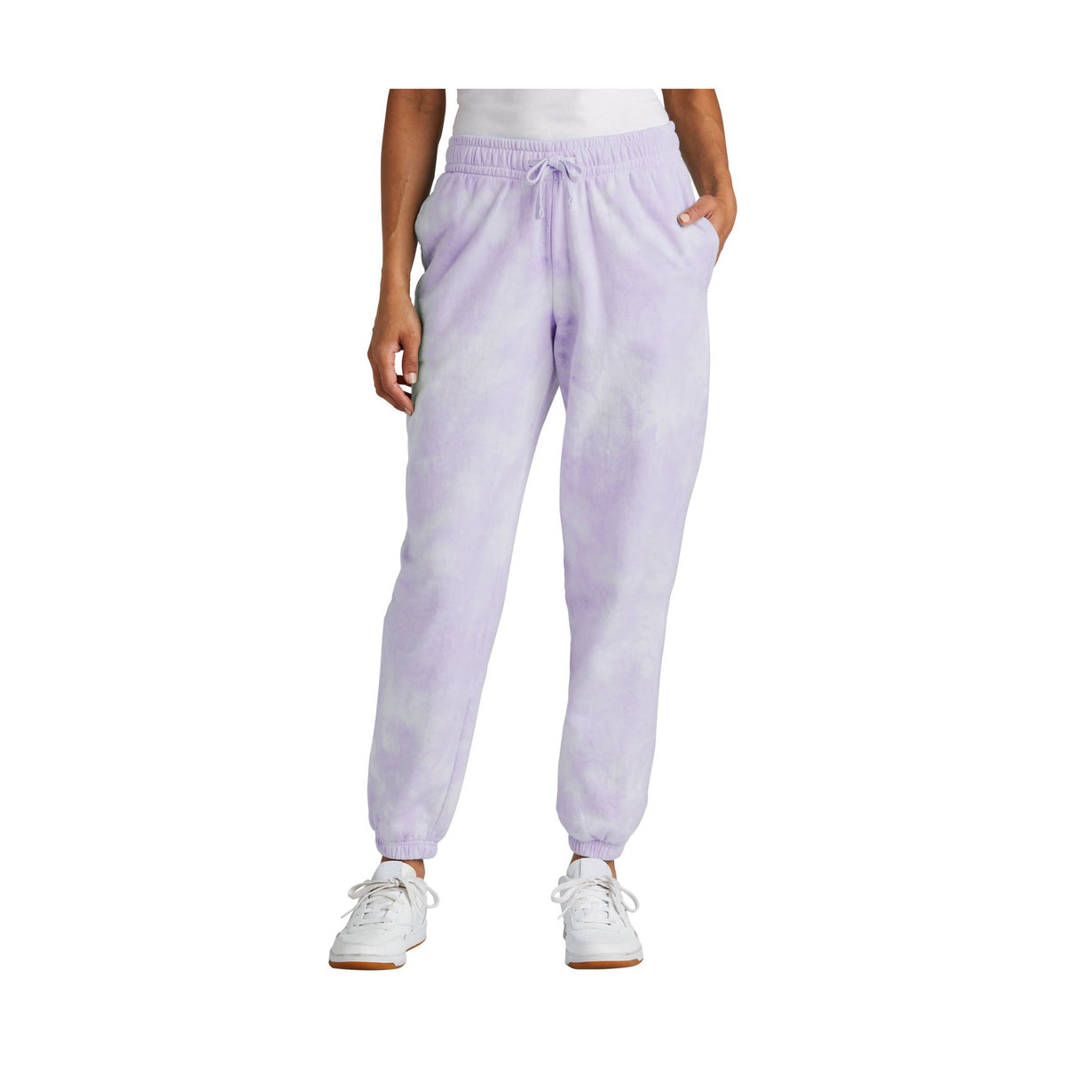 Port & Co Women's Beach Wash Cloud Tie-Dye Sweatpant LPC140P