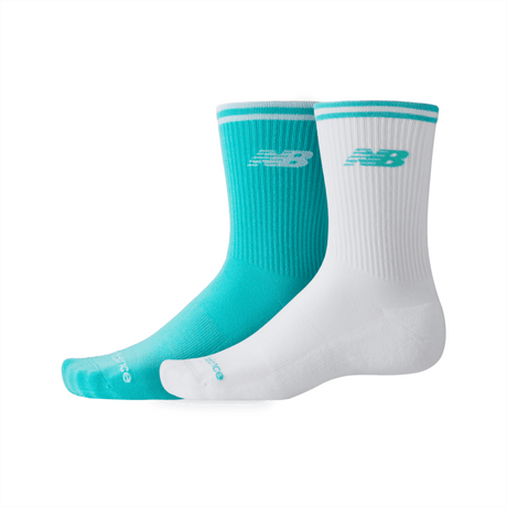 New Balance Running Stripe Midcalf Socks 2 Pack Unisex Accessories Socks
