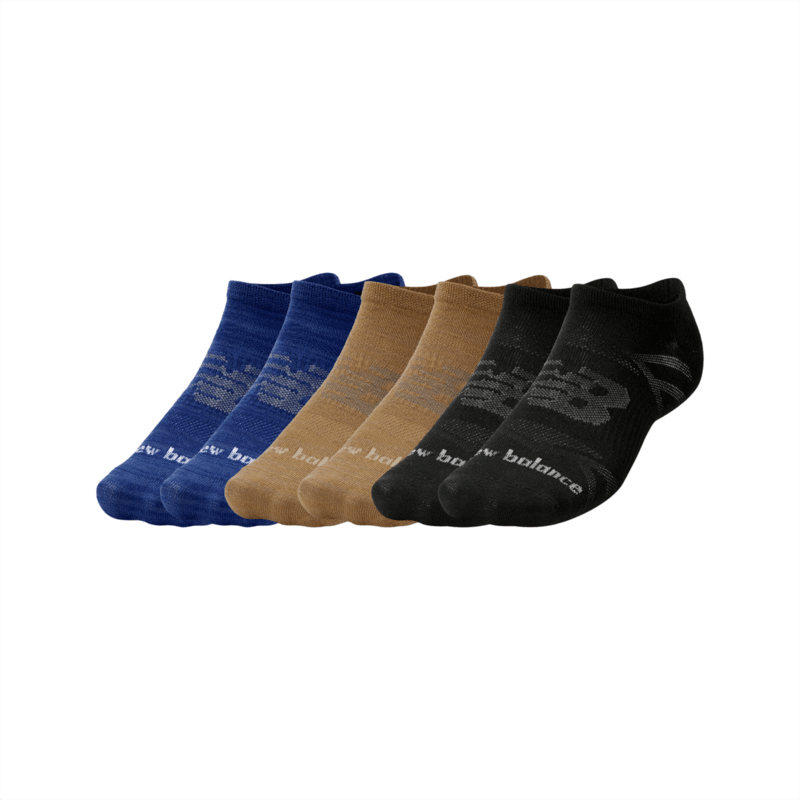 New Balance Flat Knit No Show Socks 6 Pack Unisex Accessories Socks