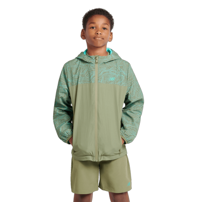 New Balance Youth Athletics AOP Woven Mesh Lined Jacket Youth Apparel Jackets & Vests