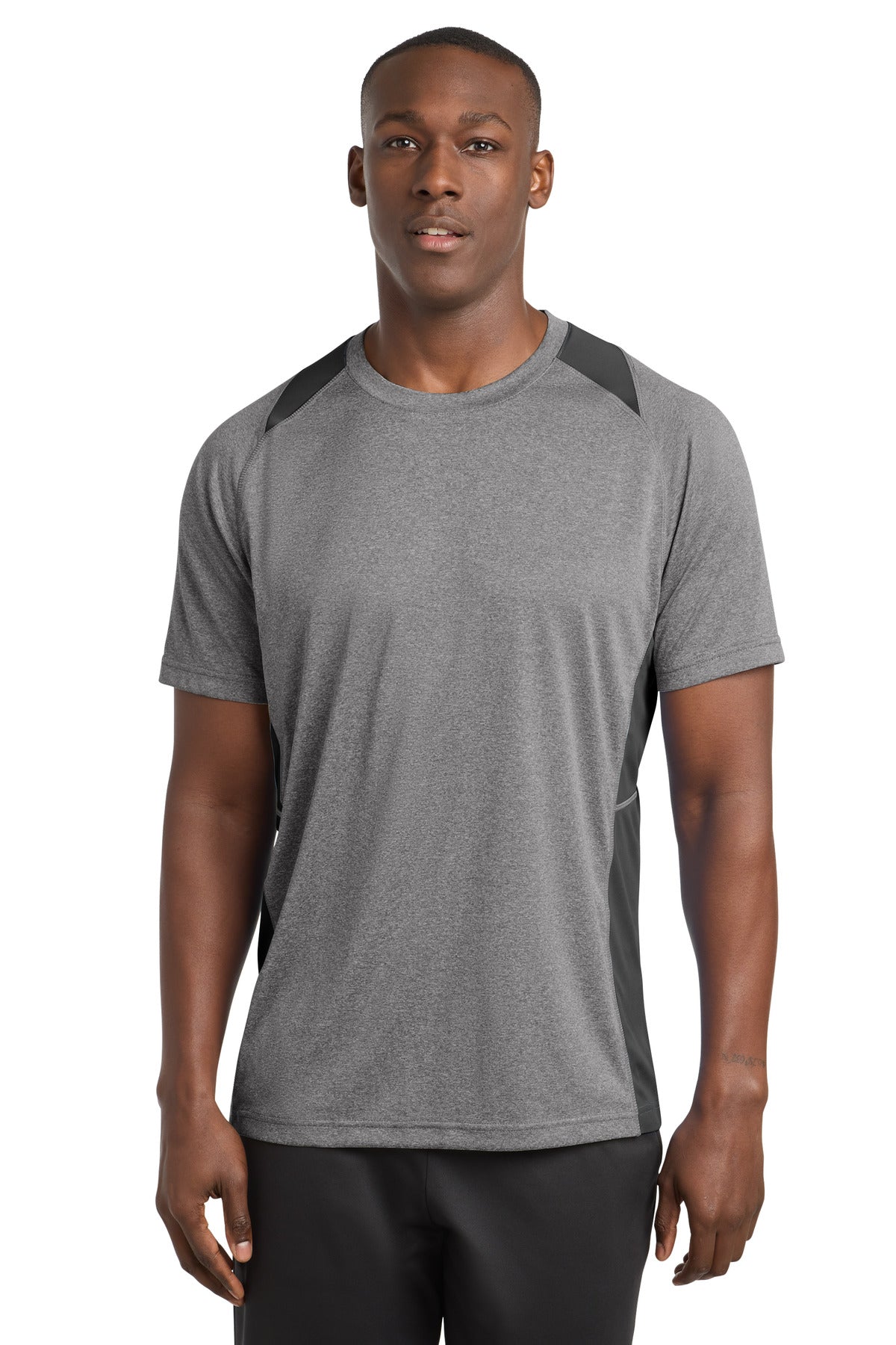 Sport-Tek Men's Heather Colorblock Contender Tee