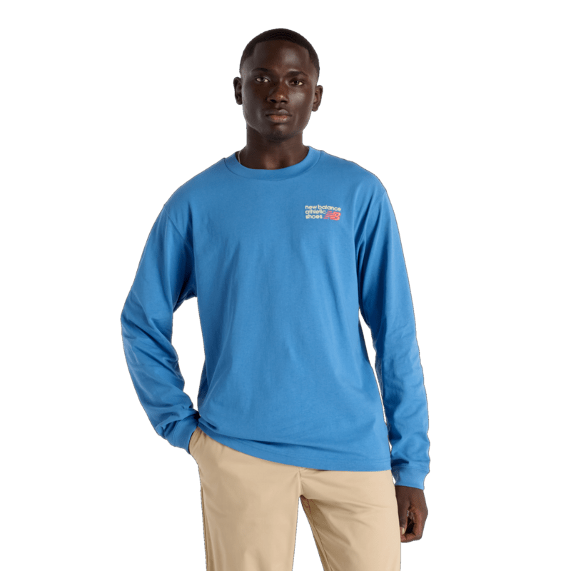 New Balance Men's Athletics Premium Back Logo Long Sleeve Mens Apparel Shirts & Tops