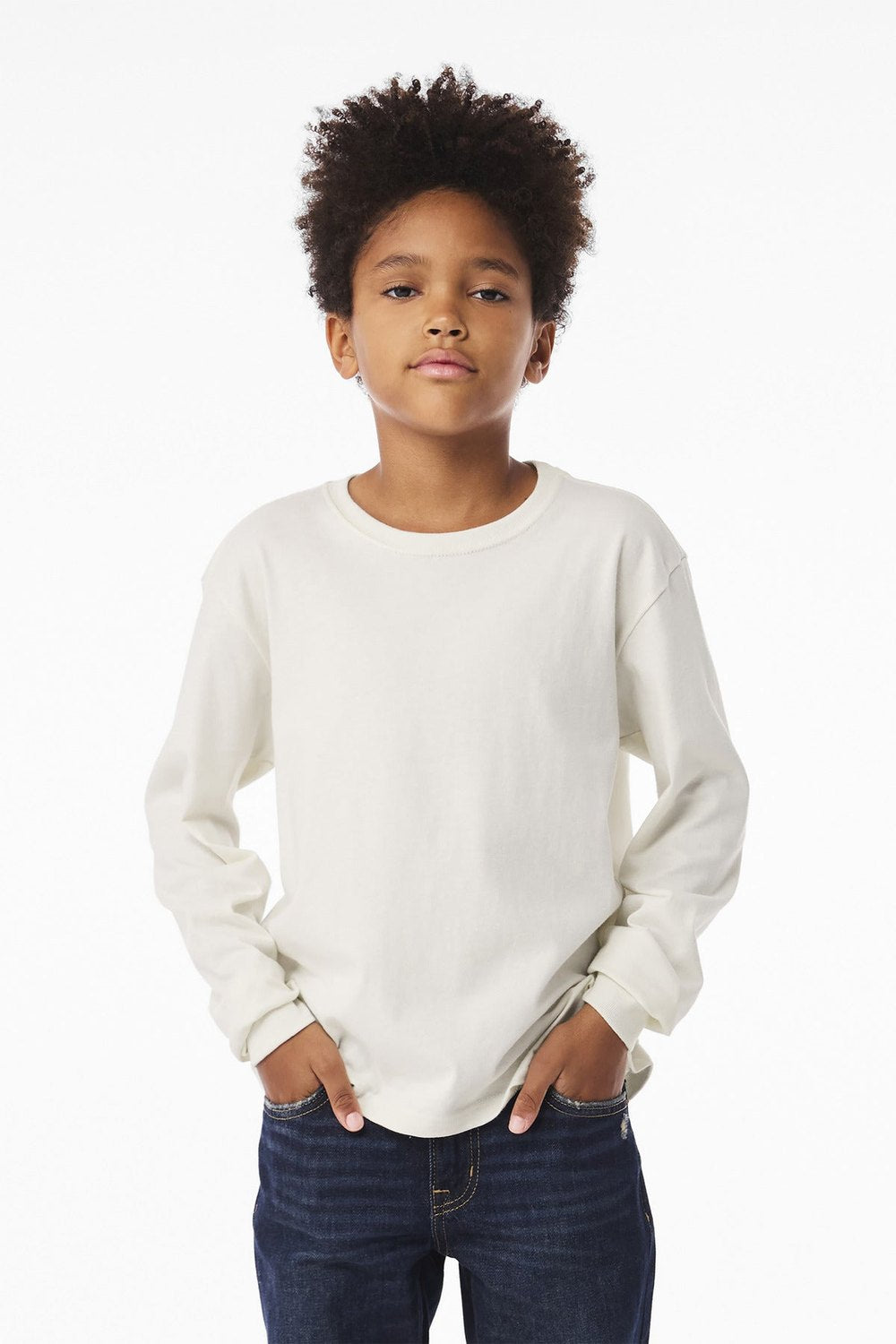 BELLA + CANVAS Youth 6oz. Heavyweight Long Sleeve Tee 2/2 BC3511Y Youth Apparel Shirts & Tops