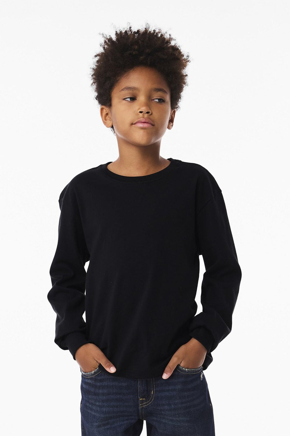 BELLA + CANVAS Youth 6oz. Heavyweight Long Sleeve Tee 2/2 BC3511Y Youth Apparel Shirts & Tops