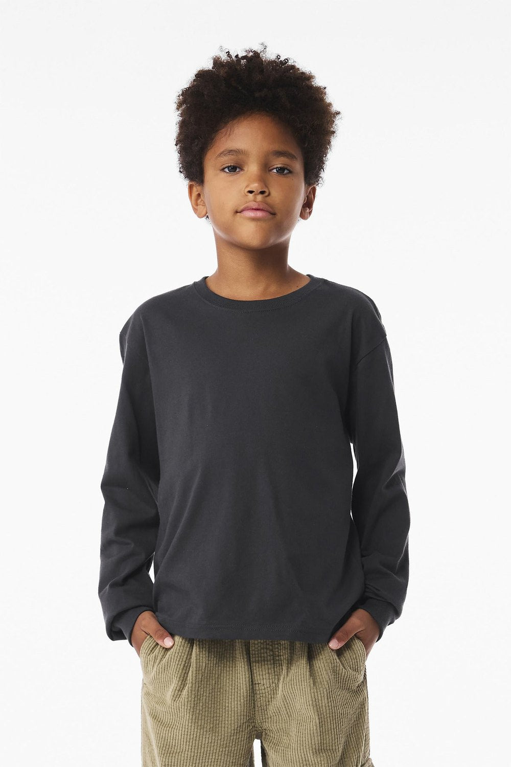 BELLA + CANVAS Youth 6oz. Heavyweight Long Sleeve Tee 2/2 BC3511Y Youth Apparel Shirts & Tops