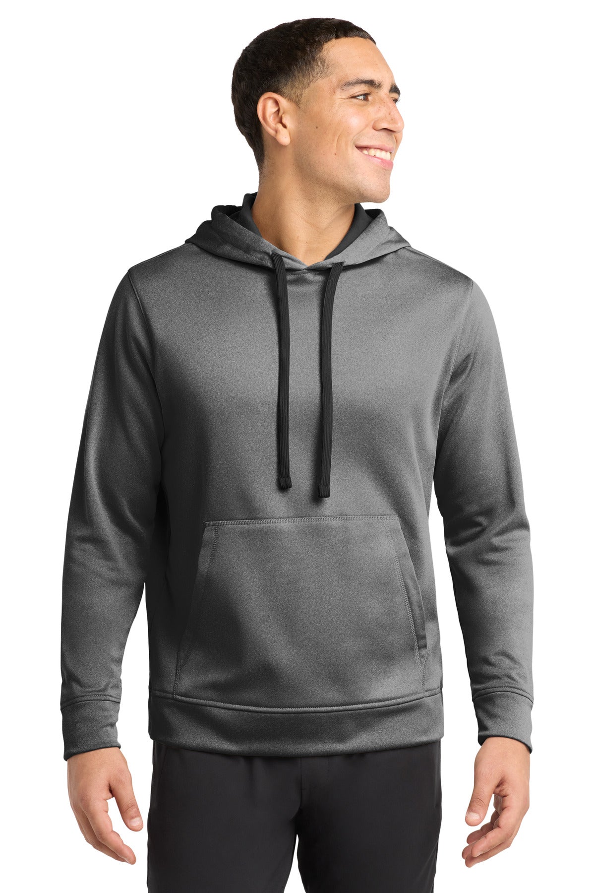 Sport-Tek Men's PosiCharge Sport-Wick Heather Fleece Hooded Pullover