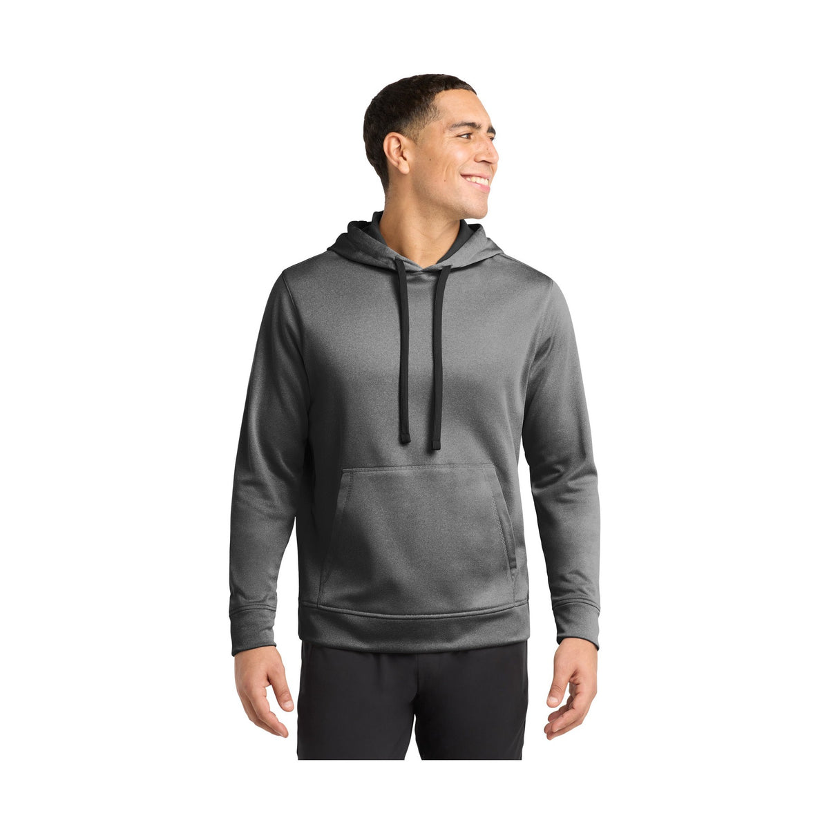 Sport-Tek Men's PosiCharge Sport-Wick Heather Fleece Hooded Pullover