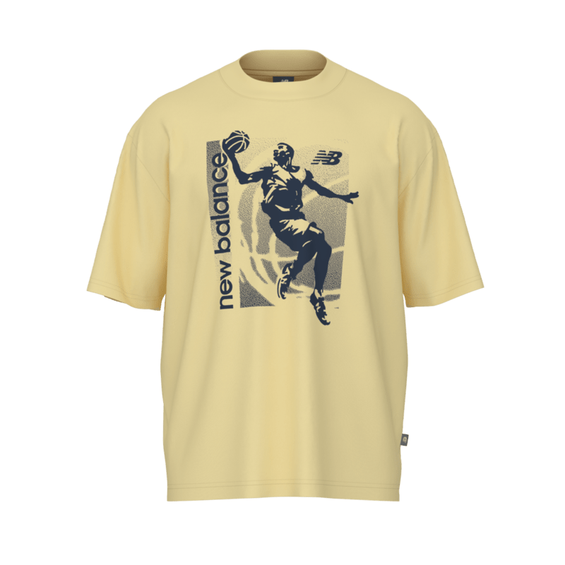 New Balance Men's Hoops Graphic Vintage T-Shirt Mens Apparel Shirts & Tops