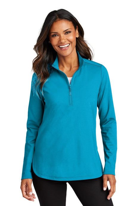 Port Authority Women's C-FREE Double Knit Fleece 1/4-Zip LK880 Womens Apparel Sweatshirts & Fleece