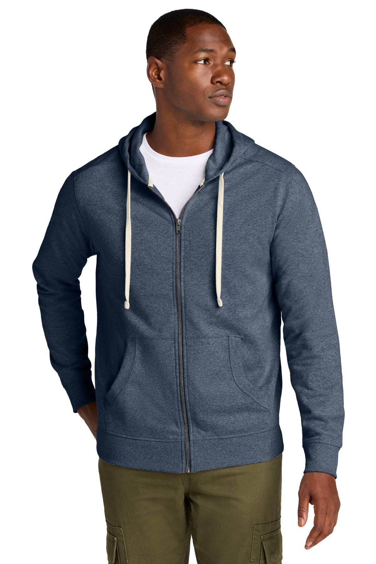 District Men's Re-Fleece Full-Zip Hoodie DT8102
