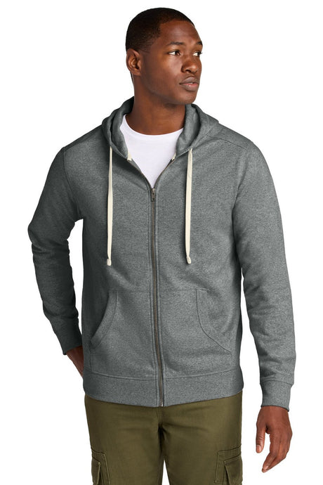 District Men's Re-Fleece Full-Zip Hoodie DT8102 Mens Apparel Sweatshirts & Fleece
