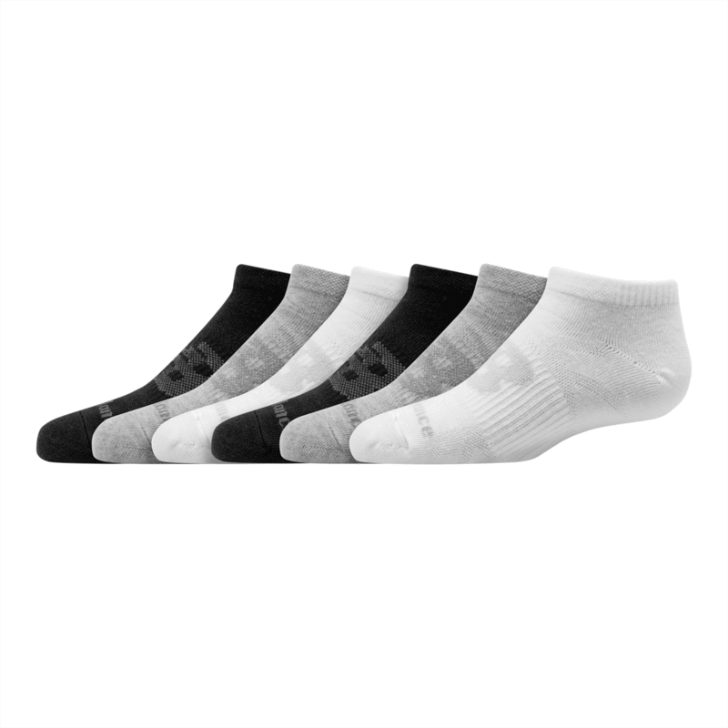 New Balance Kids Flat Knit No Show Socks 6 Pack Unisex Accessories Socks