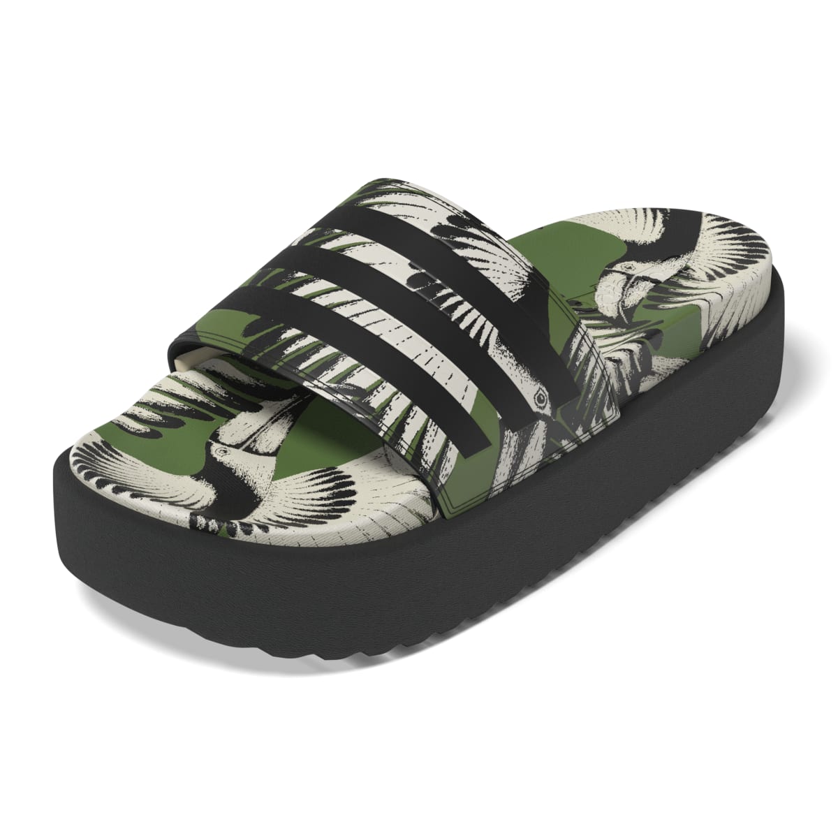 adidas Women's Adilette Platform Slides Womens Footwear Sandals & Slides