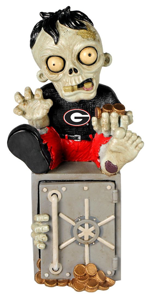 Forever Collectibles Georgia Bulldogs Zombie Bank Figurine Fan Gear NCAA Georgia Bulldogs