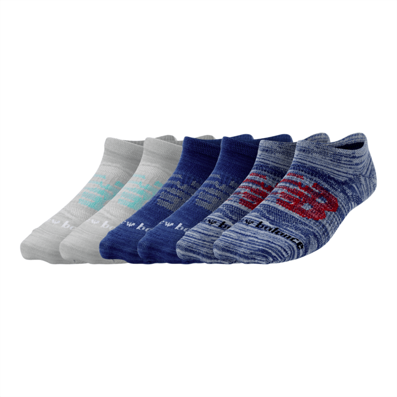 New Balance Kids Flat Knit No Show Socks 6 Pack Unisex Accessories Socks