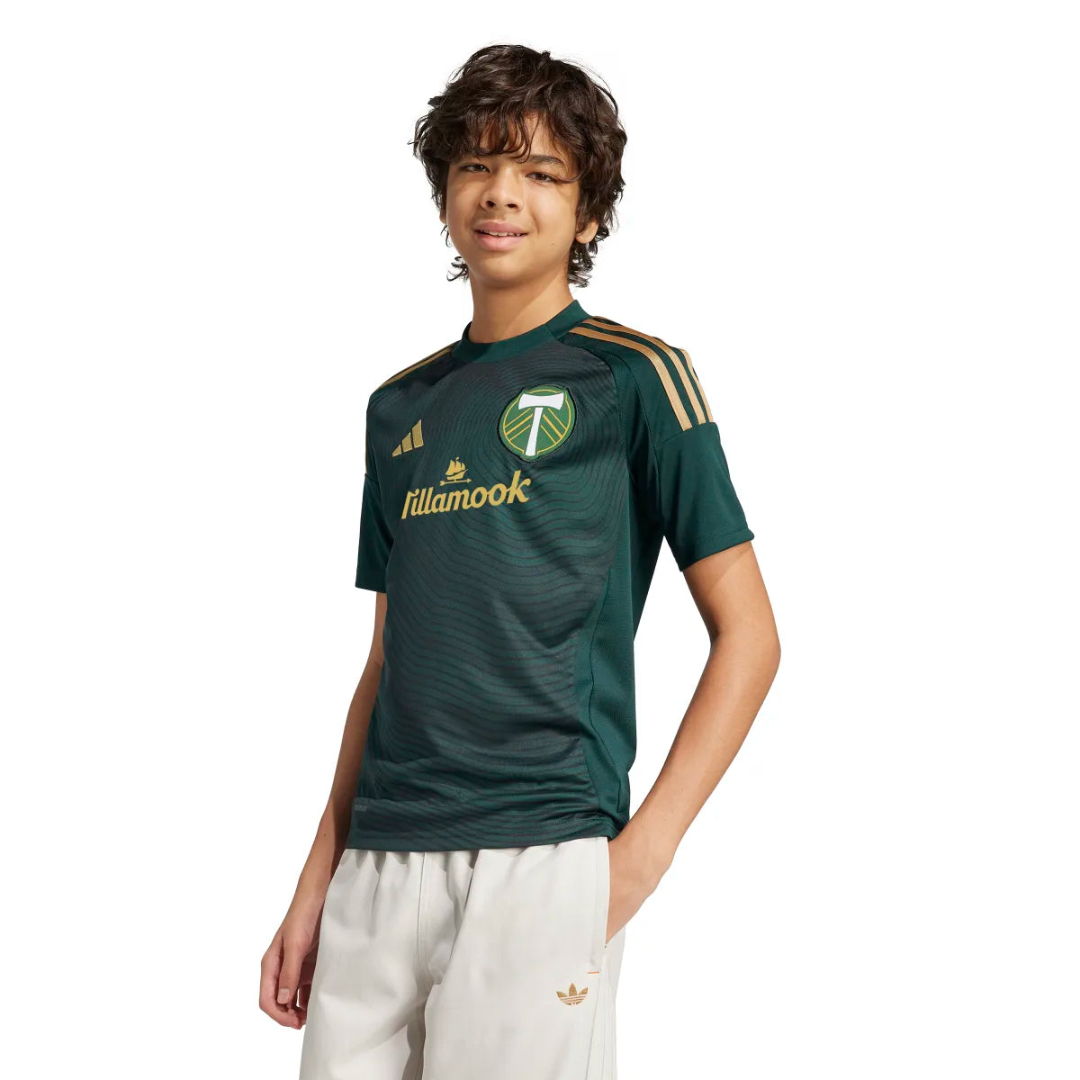 adidas Youth Portland Timbers 25/26 Home Jersey-2