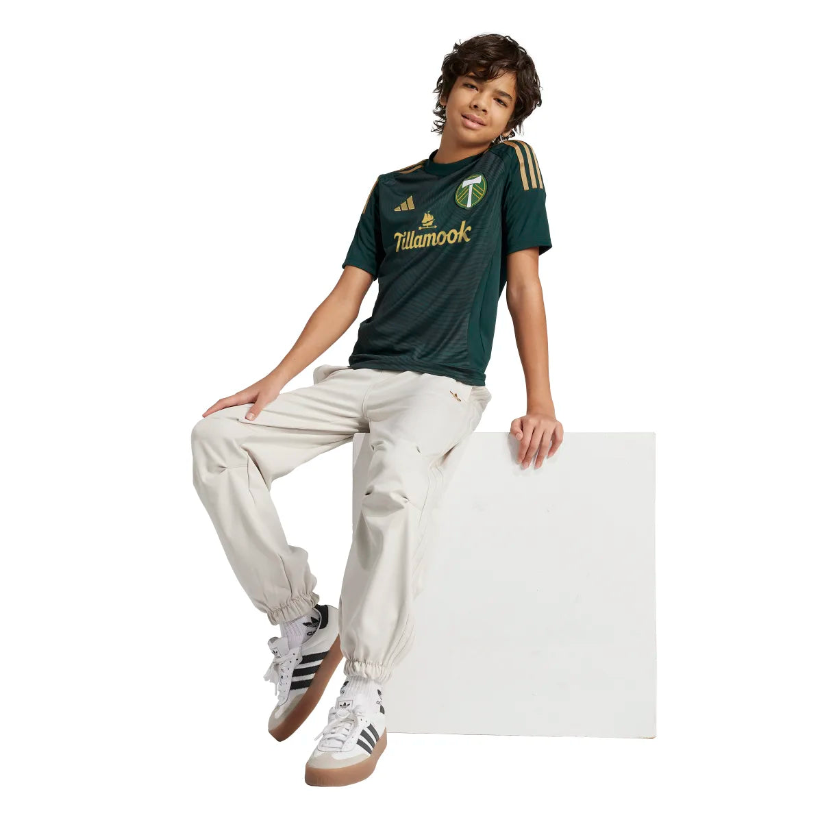 adidas Youth Portland Timbers 25/26 Home Jersey-4