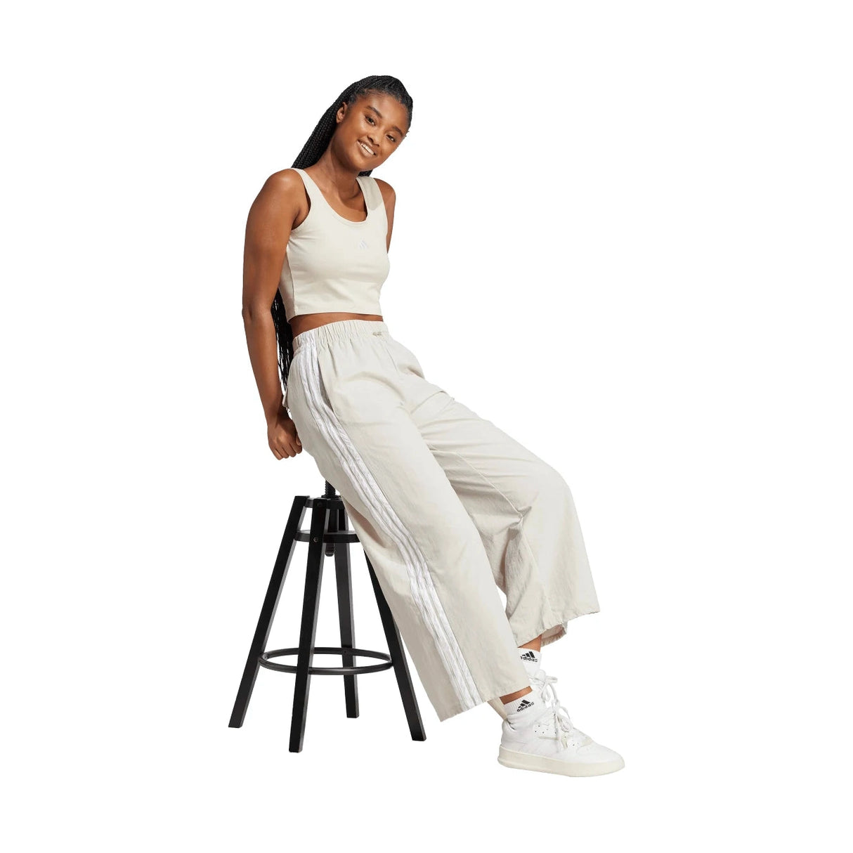 adidas Women's Essentials 3-Stripes Parachute Pants-3