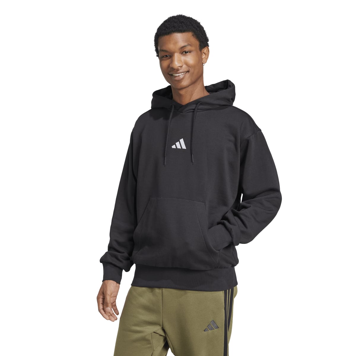 adidas Men's Essentials Feelcozy Fleece Hoodie Mens Apparel Sweatshirts & Fleece