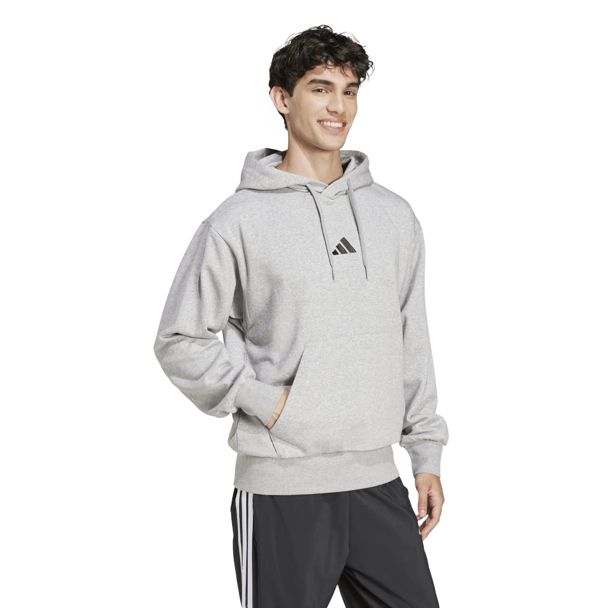 adidas Men's Essentials Feelcozy Fleece Hoodie Mens Apparel Sweatshirts & Fleece