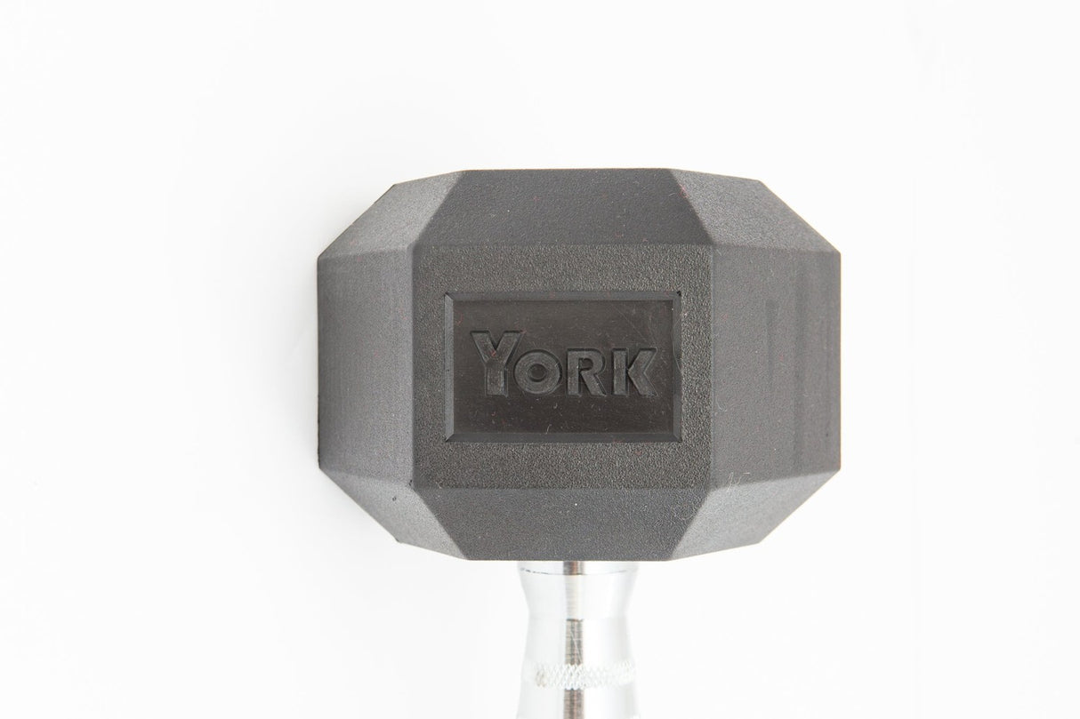 York Rubber Hex Dumbbell Exercise & Wellness Strength Dumbbells