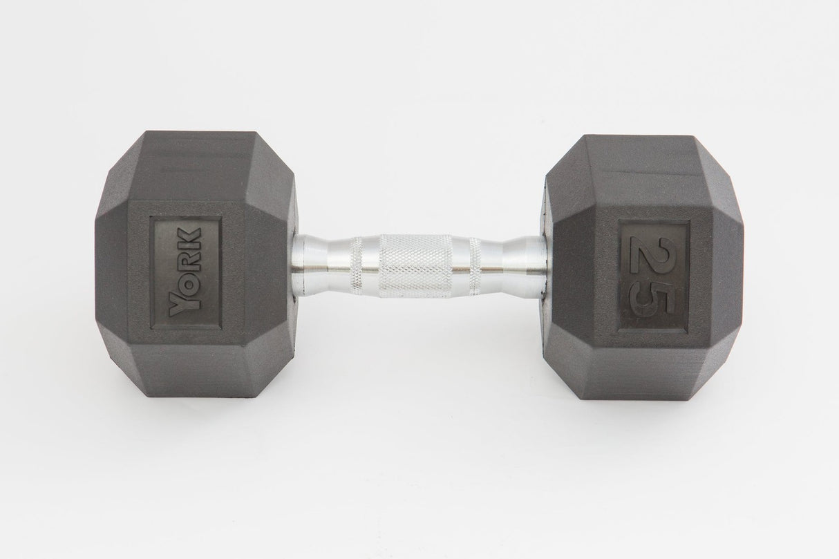 York Rubber Hex Dumbbell Exercise & Wellness Strength Dumbbells