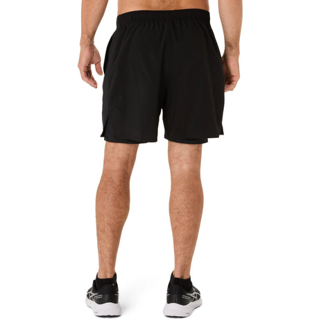 Asics Men's Silver 2-in-1 7 Inch Short Mens Apparel Shorts