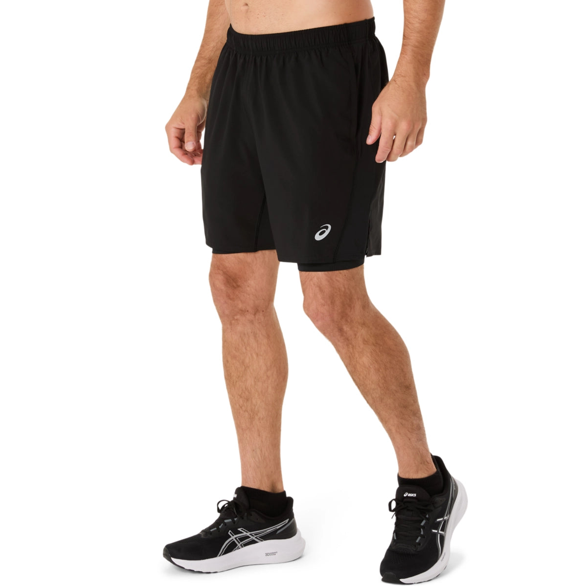 Asics Men's Silver 2-in-1 7 Inch Short Mens Apparel Shorts